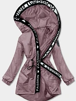 Dámska oversize parka ružová (B8080)