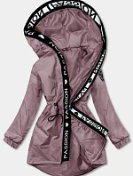 Dámska oversize parka ružová (B8080)