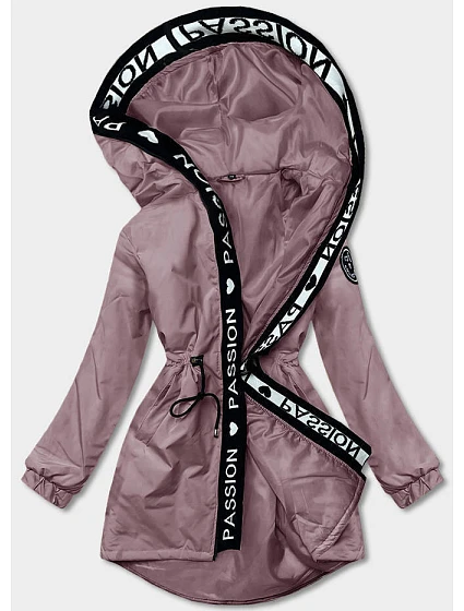 Dámska oversize parka ružová (B8080) Dámska oversize parka ružová (B8080)