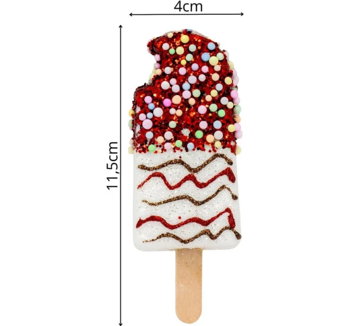 ZMRZLINOVÁ DEKORÁCIA ZÁVESNÁ OZDOBA 3KS BIELA