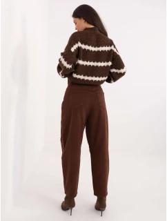 Spodnie jeans SP  brązowy model 21776360 - FPrice