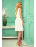 VICTORIA Dámské trapézové šaty v barvě ecru model 21767684 - numoco