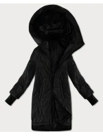Dámska prešívaná pletená bunda S'West black (B8505-1)