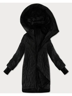 Dámska prešívaná pletená bunda S'West black (B8505-1)