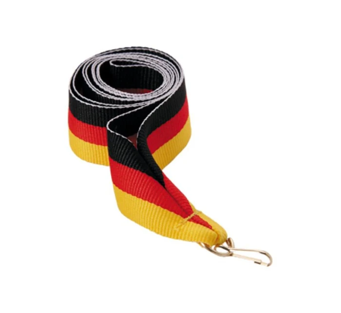 Stuha 22 mm - čierna, červená a žltá