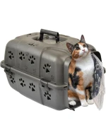 48X32X30CM PREPRAVKA PRE DOMÁCE ZVIERATÁ - ČIERNA