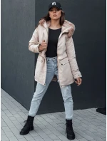 Dámská zimní bunda parka s kapucí béžová Dstreet model 21979645 - FashionStreet