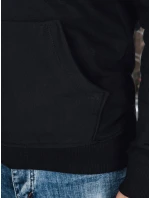 Pánska mikina s golierom čierna FashionStreet BX5885 Pánska mikina s golierom čierna FashionStreet BX5885