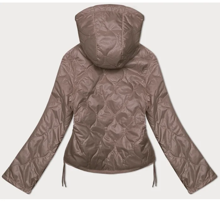 Tmavě béžová dámská bunda se šňůrkami na bocích model 19456771 - S'WEST