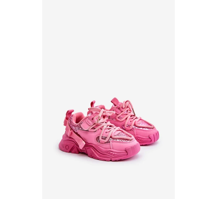 Dětské tenisky flitry růžové model 21673657 - Boto Dětské tenisky flitry růžové model 21673657 - Boto