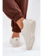 Niskie Trampki Damskie Z Eko Skóry Big Star NN274578 Beżowe
