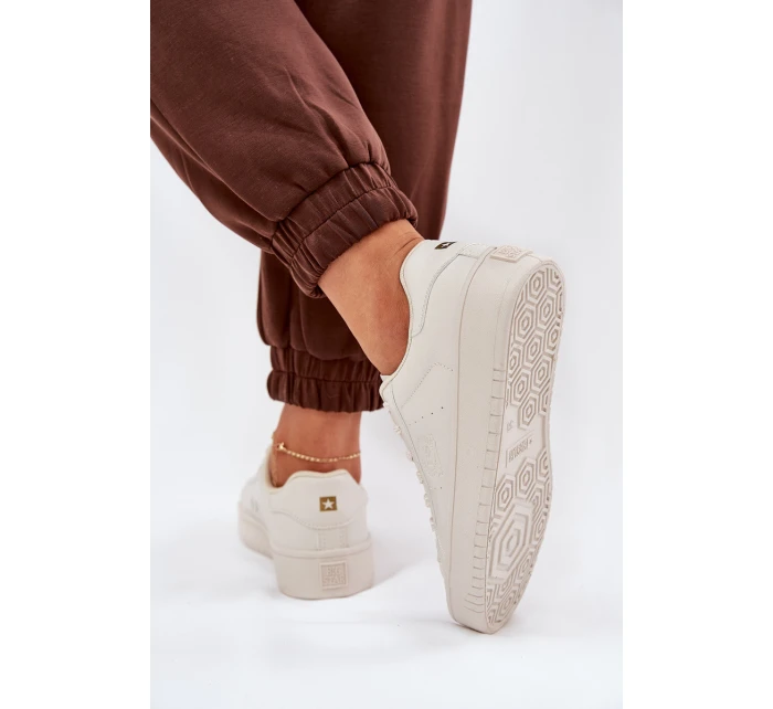 Niskie Trampki Damskie Z Eko Skóry Big Star NN274578 Beżowe