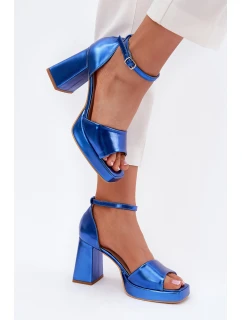 Dámské Sandály Na Podpatku Modré model 21703024 - Boto