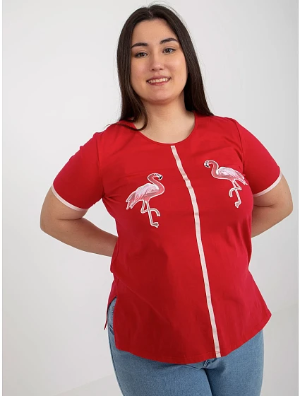 T shirt LK TS model 18617685 czerwony - FPrice T shirt LK TS model 18617685 czerwony - FPrice