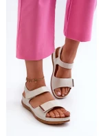 Pohodlné dámske sandále na suchý zips Silver Iphiope