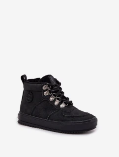 Detská zateplená treková obuv Big Star - čierna