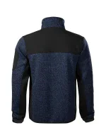 Ležérna softshellová bunda pánska pletená modrá Ležérna softshellová bunda pánska pletená modrá