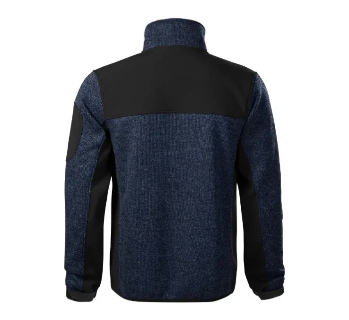 Ležérna softshellová bunda pánska pletená modrá Ležérna softshellová bunda pánska pletená modrá