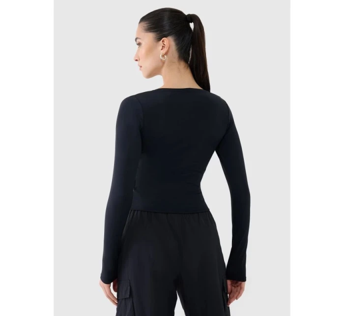 Dámské hladké tričko s dlouhým rukávem model 21436414 - 4F