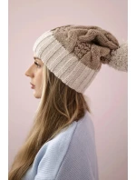 Paris fleecová čiapka K212 tmavo béžová + béžová