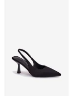 Sandały Damskie Na Szpilce Czarne Lunira