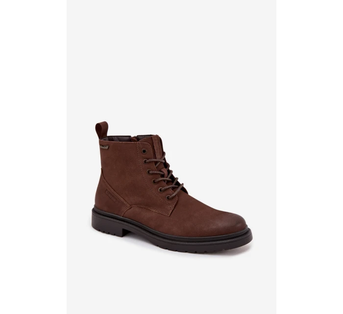 Semišové Zateplené Kotníkové Boty Na Zip Big Star model 21706081 Hnědé - Big Star Shoes