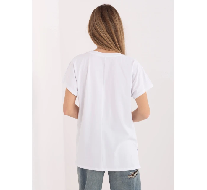 T shirt RV TS model 22020767 biało żółty - FPrice