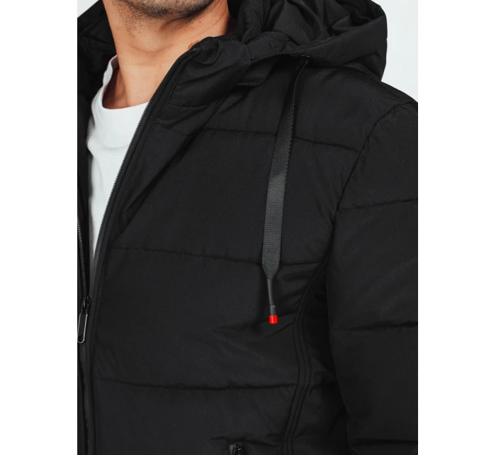 Pánská prošívaná zimní bunda s kapucí černá Dstreet model 21991468 - FashionStreet