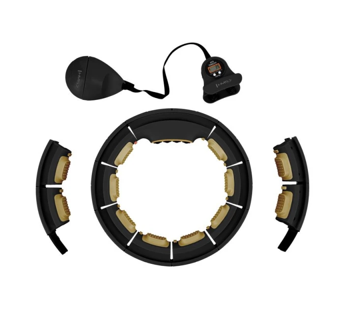 HHM13 NOVÝ HULA HOP ČIERNY/ZLATÝ S MAGNETMI A ZÁVAŽÍM + POČÍTADLO HMS HHM13 NOVÝ HULA HOP ČIERNY/ZLATÝ S MAGNETMI A ZÁVAŽÍM + POČÍTADLO HMS