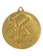 Zlatá medaila - plávanie - oceľová medaila
