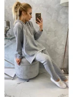 Šedá souprava kalhot model 21755628 - K-Fashion Šedá souprava kalhot model 21755628 - K-Fashion