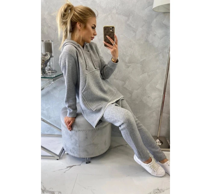 Šedá souprava kalhot model 21755628 - K-Fashion Šedá souprava kalhot model 21755628 - K-Fashion