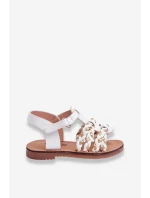 Dětské sandály na suchý zip s pruhy model 21621442 - Boto