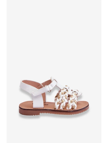 Dětské sandály na suchý zip s pruhy model 21621442 - Boto