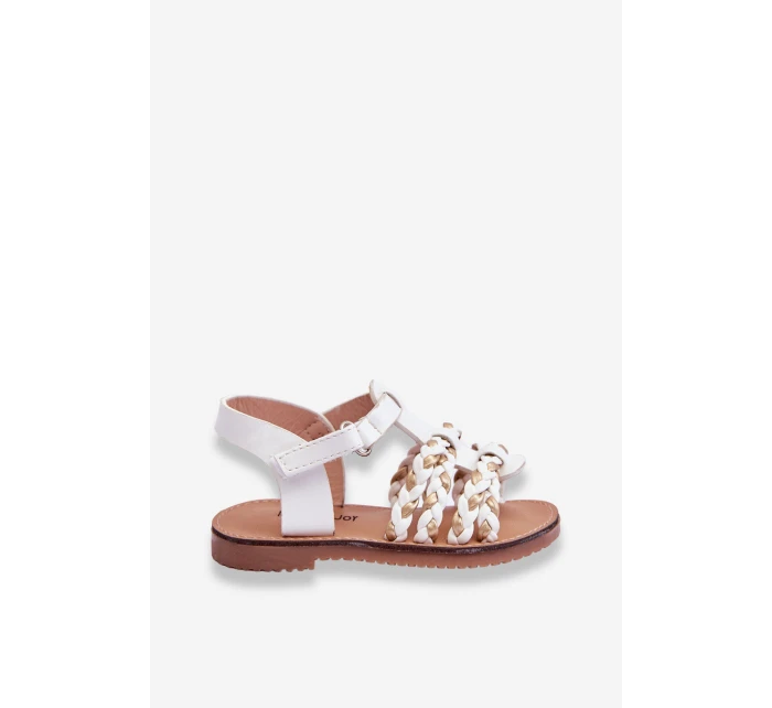 Dětské sandály na suchý zip s pruhy model 21621442 - Boto