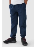 Chłopięce Spodnie Joggery Casual Gładkie 4F 4FJWMM00TTROM0812-31S Granatowe
