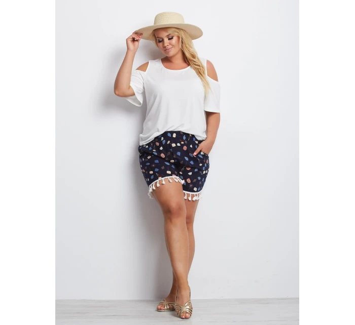 Šortky AT SN model 16156842 tmavě modrá - FPrice Šortky AT SN model 16156842 tmavě modrá - FPrice