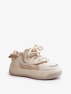 Dámske tenisky na platforme Beige Moariella