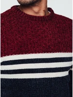 Pánský pruhovaný tmavě modrý svetr Dstreet model 21982373 - FashionStreet