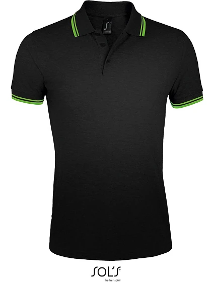 SOL'S Pasadena Men Pánske polo tričko z piké 25.0577 čierne/limetkové SOL'S Pasadena Men Pánske polo tričko z piké 25.0577 čierne/limetkové