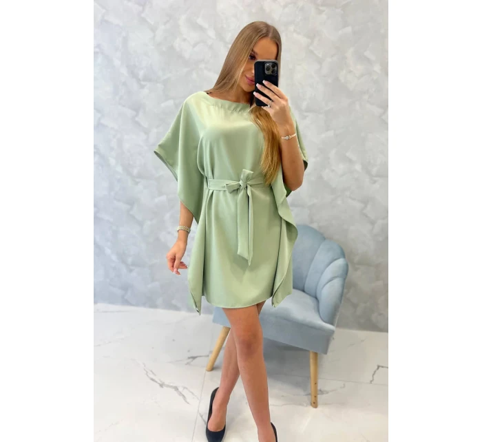 Oversize netopýří šaty tmavě mátové