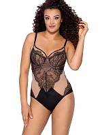 Dámske body BD-021 Čierne s telom - Ava