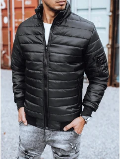 Pánska prechodná prešívaná bunda čierna FashionStreet TX3270z