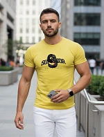 Pánske tričko s potlačou SUPERIOR žlté FashionStreet NX5015R