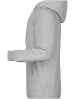 Daiber 8024 Pánská raglánová mikina s kapucí 02.8024 grey heather