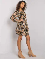 Šaty DHJ SK 15015 2.73P čierna a béžová