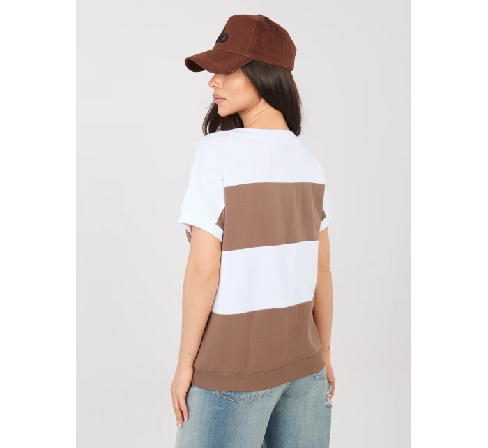 Blúzka RV BZ A1214.89 bielo-hnedá