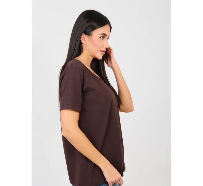 Tričko RV TS A1094.45 tmavohnedé