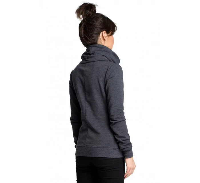 model 15097749 Mikina na zip ecru barva - BeWear