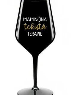 MAMA FLUID THERAPY - čierny nerozbitný pohár na víno 470 ml